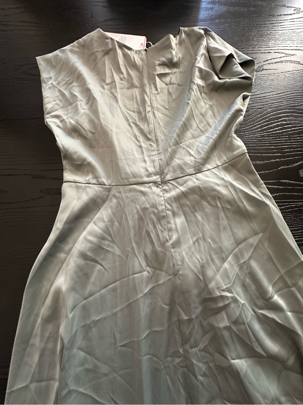 NWT JJs House women's Midi dress sz L Celadon Satin green (C) - Picture 5 of 5